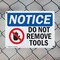 Signmission Do Not Remove Tools, 18 in W x Rectangle, Plastic OS-2PACK-NS-P-1218-L-11353 - alternate 3